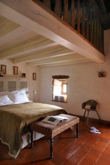 chambre Terrier des Lapins, hotel Les Deux Abbesses, Saint-Arcons-d Allier, gorges de l Allier, Haute-Loire, Auvergne, France